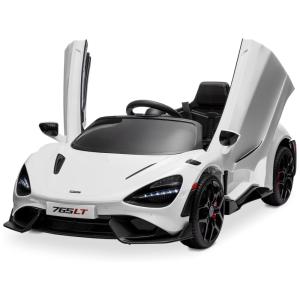 Carro Elétrico Infantil McLaren 765LT com 2 Velocidades, Controle dos Pais, Portas Hidráulicas, Partida Suave, Suspensão e Rodinhas de