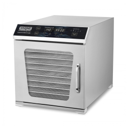 Desidratadora de Alimentos Profissional com 10 Bandejas, Display LED Digital e Plugue de 5 a 15 Fases, 110V 800W, Waring WDH10, Prata