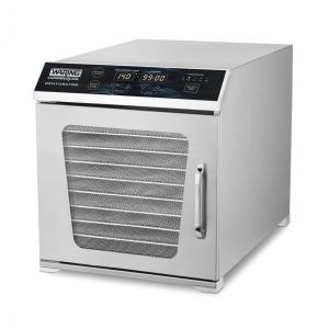 Desidratadora de Alimentos Profissional com 10 Bandejas, Display LED Digital e Plugue de 5 a 15 Fases, 110V 800W, Waring WDH10, Prata