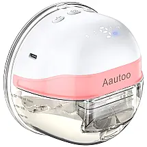 Bomba Tira Leite Autoo Unica Elétrica Portátil e Recarregável com 4 Modos e 21 Níveis de Sucção, AAUTOO electric wearable breast pump, Rosa