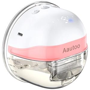 Bomba Tira Leite Autoo Unica Elétrica Portátil e Recarregável com 4 Modos e 21 Níveis de Sucção, AAUTOO electric wearable breast pump, Rosa