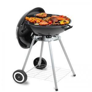 Churrasqueira a Carvão Portátil Serve 6 Porções, Aço Inoxidável, DOIT, Preto