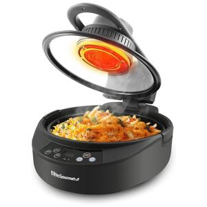 Fritadeira Elétrica AirFryer 5L com Temporizador e Controle Digital, 110V 1500W, Elite Gourmet EAF4700, Preto