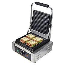 Sanduicheira Antiaderente 1800W 60Hz, aço inoxidável, 110v, NJTFHU, Prateado