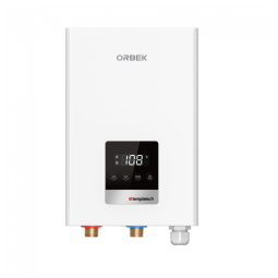 Aquecedor de Água Elétrico de Passagem ORBEK Cinza 14kW Digital Residencial 2-3 Pontos de Uso 240V