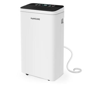 Desumidificador para Grandes Ambientes 2.5L até 278 m2 com Desligamento Automático, 110V, HUMSURE, Branco