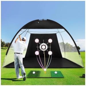 Rede de Golfe com Alvo Central e 4 Bolsos, Tapete 3 em 1, Bolas e Acessórios - Ideal para Treino Indoor/Outdoor,HUIJUTB.
