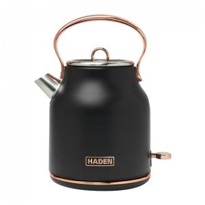 Chaleira Elétrica 1.7L com Desligamento Automático, Aço Inox, 110v, HADEN 75041, Preto