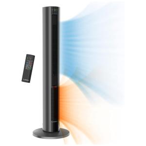 Aquecedor Portátil e Ventilador para Todas as Estações com Controle Remoto, 110V Lasko FH515, Preto