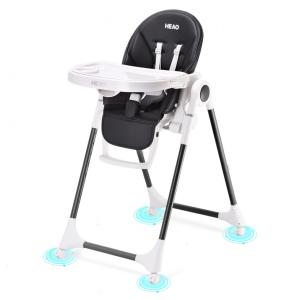 Cadeira de Alimentação Cadeirão com Apoio para os Pés e Altura do Assento Ajustável, HEAO, Verde