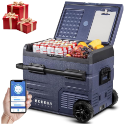 BODEGA Frigobar, Cooler Elétrico Automotivo Portátil 35L, Bivolt, 60W, Preto