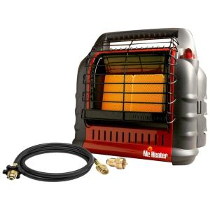 Aquecedor a Gás 18000 BTU com Mangueira e Adaptador, até 37 m2, MR. HEATER, Vermelho