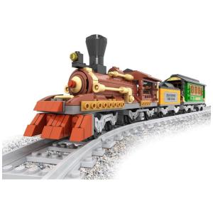 Conjunto de Trem Trenzinho Elétrico 483 Peças, BESTOYZ, Laranja