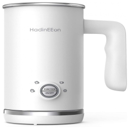 HadinEEon Espumador de Leite 4 em 1 Automático e Elétrico, Capacidade 300 mL, 110V, Branco