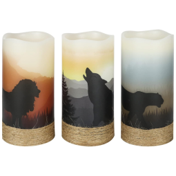 Velas Led Decorativas a Bateria com Temporizador de 6h, 3 UN