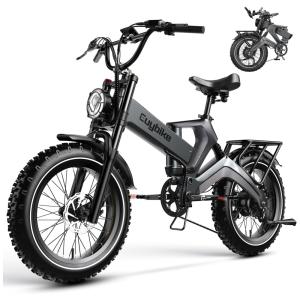 Bicicleta Elétrica Todo-o-Terreno Kebiko K6F Cinza 20" | Motor 2000W, Bateria 48V 25Ah, Freios Hidráulicos, Dobrável