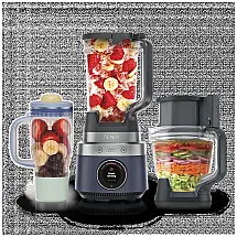 CrushBOSS 3-in-1 Blender. Tumbler Food Processor in Midnight Blue