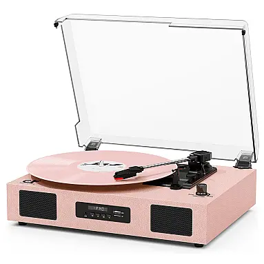 Toca-Discos Vintage Vinil Bluetooth Wireless