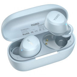Mini Fones de Ouvido Bluetooth com Estojo de Carregamento e Resistência a Agua IPX5, TOZO A1, Azul