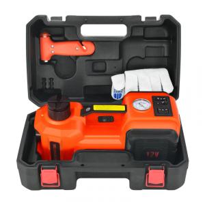 Macaco Elétrico E-HEELP 5Ton 12V com Alcance de Elevação Hidráulica de 15,5 a 45 cm com Inflador - Macaco Elétrico para Troca de Pneus de