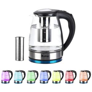 Chaleira Elétrica 1.8L com Desligamento Automático, Aço Inoxidável, 1500W, 110v, ZEAT, Preto