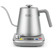 Chaleira Elétrica Pescoço de Ganso 800mL com Controle de Temperatura e Isolamento Térmico de 2H, 1200W, Hazel Quinn, Cinza Espacial