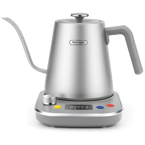 Chaleira Elétrica Pescoço de Ganso 800mL com Controle de Temperatura e Isolamento Térmico de 2H, 1200W, Hazel Quinn, Cinza Espacial