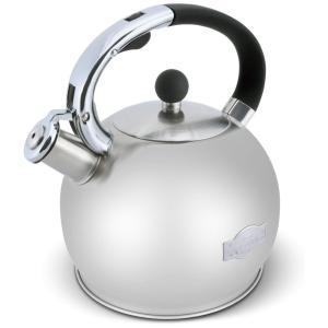 Chaleira de Chá 2.6 Litros em Aço Inoxidável com Alça Ergonómica, ELITRA, Prata