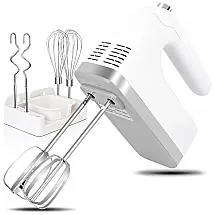 Batedeira de Mão com 9 Velocidades e Acessórios de Aço Inox, 400W, Branca, 110v, WELLIFE, Branco