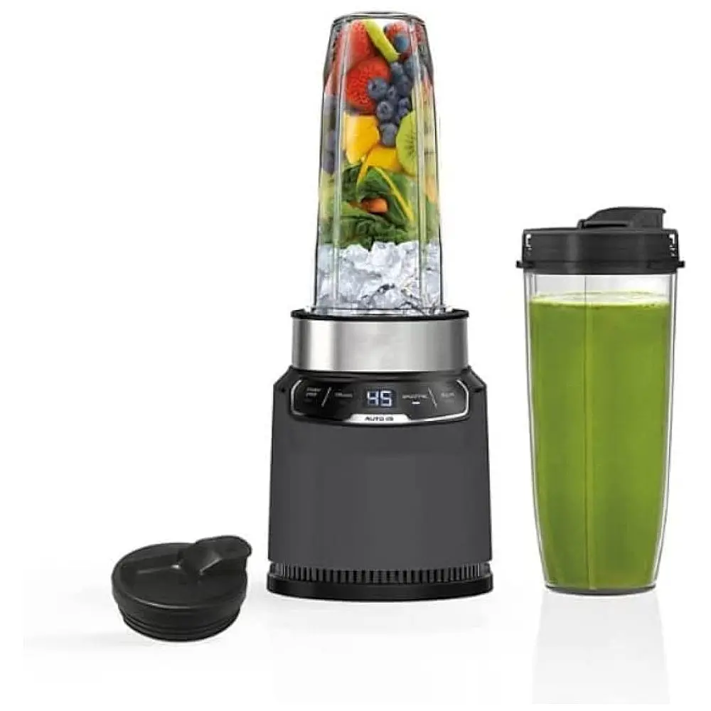 Liquidificador Ninja BN401 Nutri Pro Portátil Auto-iQ 1100W 2 Copos 120V Cinza