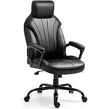 Newnno Cadeira de Escritório Gamer Reclinável e Ergonômica com Apoio Lombar, Vermelho