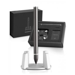 Caneta Esferográfica Executiva Vertical com Tinta e Recarga de Alta Qualidade, NOVIUM SHBPAL001, Cinza