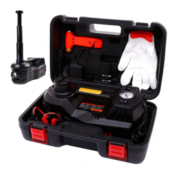 Macaco Elétrico Hidráulico ROGTZ 5 Ton 12V Portátil Elevação até 45 cm com Bomba Infladora de Pneus para Troca de Pneus de Veículos com Luz