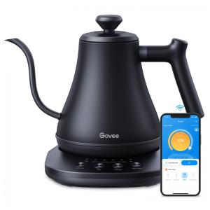 Chaleira Elétrica Inteligente 800 mL com Wi Fi e Controle de Voz Alexa, Aço Inoxidável, 110v, GOVEE H7170111, Preto