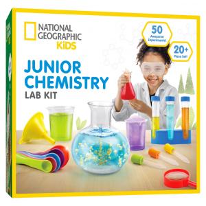 Kit de Laboratório de Química Júnior da National Geographic Kids - Conjunto Completo de Aprendizado Inicial com 50 Experimentos,Blue Marble