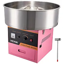 Máquina de Algodão Doce Elétrica Profissional em Aço Inoxidável, 110V 900W, VEVOR, Azul