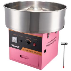 Máquina de Algodão Doce Elétrica Profissional em Aço Inoxidável, 110V 900W, VEVOR, Azul