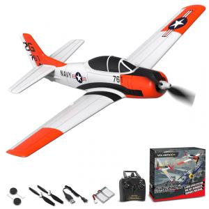 Avião de Controle Remoto com Sistema de Estabilização Xpilot e Acrobáticas, VOLANTEXRC T28 Trojan, Vermelho e Branco