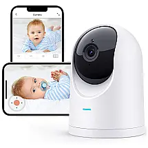 Babá Eletrônica com Câmera 2K Ultra HD, Áudio, Visão Noturna, Detecção de Movimento, MMV, Branca