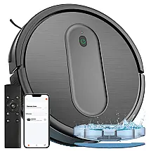 Aspirador de Pó Robô 3 em 1 com Conexão via APP WIFI, Auto Carregamento e Mapeamento Multinível, 110V, XIEBro, Preto