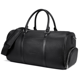 Bolsa de Viagem Masculina Clássica de Couro, BOSTANTEN, Marrom