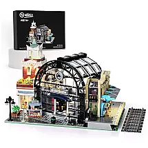 Kit de Construção Estação de Trem com 2649 Peças, Nifeliz, Preto