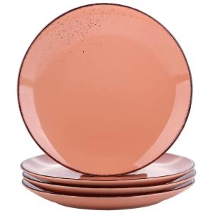 Conjunto de Pratos de Sobremesa em Cerâmica 4 UN Vancasso Navia, Rosa