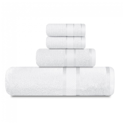 Jogo de Toalhas de Luxo, Altamente Absorventes de Qualidade Surpreendente com 4 Peças e 100% Algodão, Casa Lino