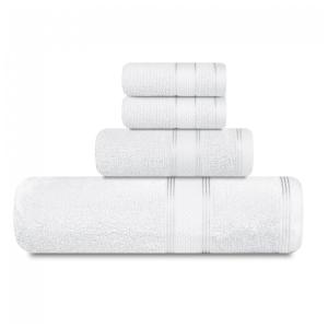 Jogo de Toalhas de Luxo, Altamente Absorventes de Qualidade Surpreendente com 4 Peças e 100% Algodão, Casa Lino