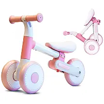 Bicicleta sem Pedal para Crianças de 12 a 36 Meses, Weychan, Rosa