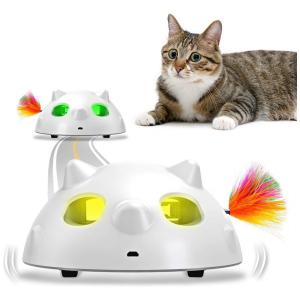 Brinquedo Automático para Gatos com Luz LED, á Bateria, GOOPOW, Branco