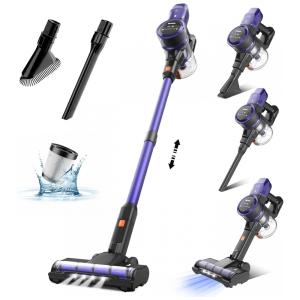 Aspirador de Pó sem Fio 6 em 1 com Sucção Potente para Carpete e Pelos, 110V VacLife VL732, Roxo