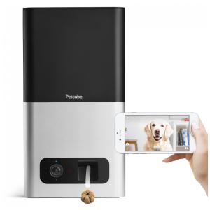 Dispensador de Ração com Câmera 1080p Wi Fi Bluetooth, PETCUBE PB913NVTD, Preto
