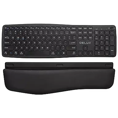 Teclado Ergonômico Sem Fio Recarregável